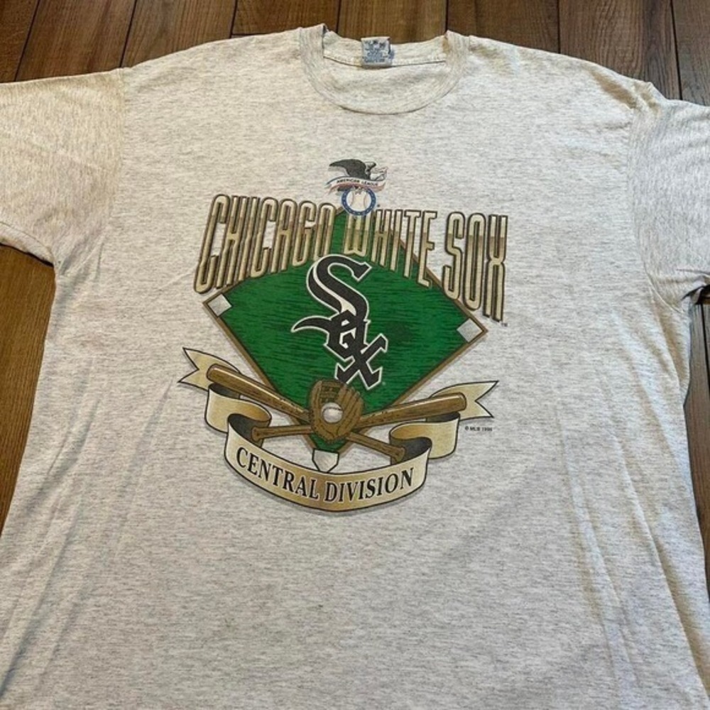 Vintage Chicago‎ White Sox Graphic T Shirt Men's XL 1995 Central Division Gray